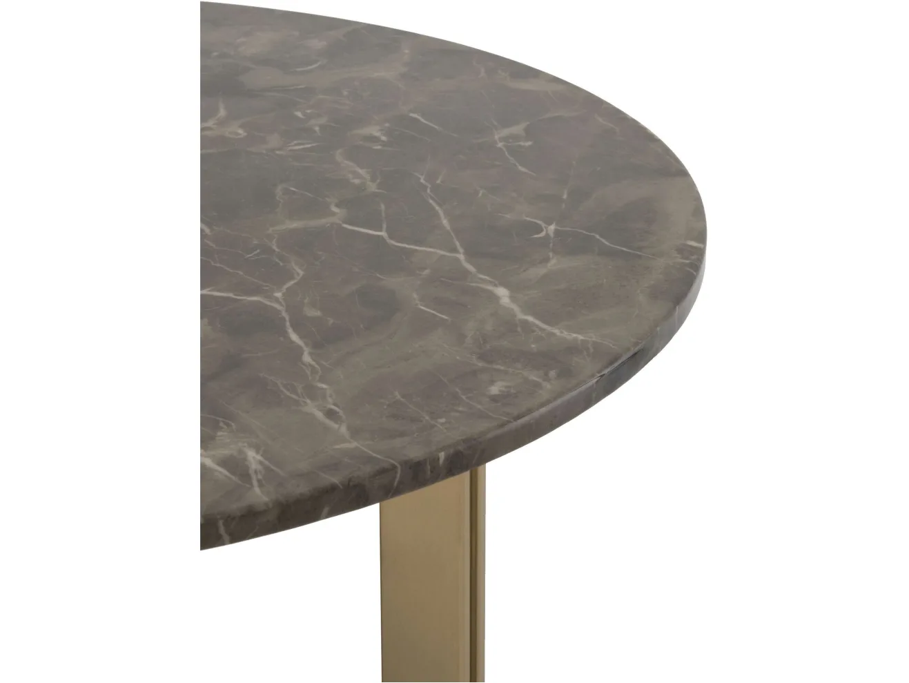 Стол журнальный STOOL GROUP Кассия 90*90 Темная керамика, сталь шампань арт. 1568369