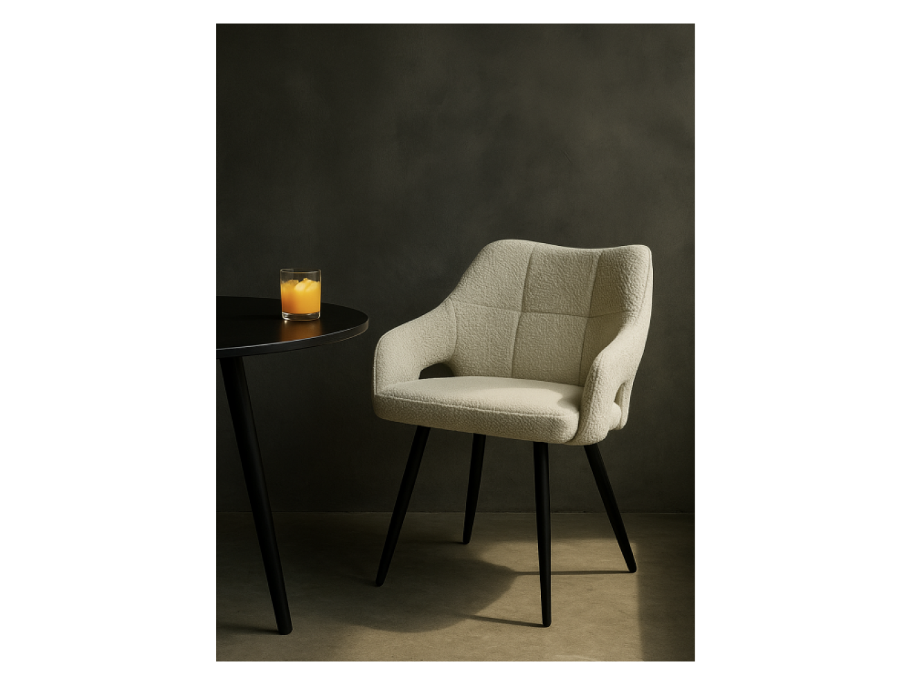 Hera beige / black Стул на металлокаркасе