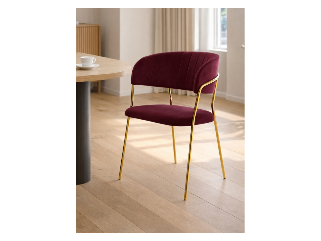 Kamelia 1 wine red / gold Стул на металлокаркасе