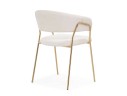 Kamelia 1 white fabric / gold Стул на металлокаркасе
