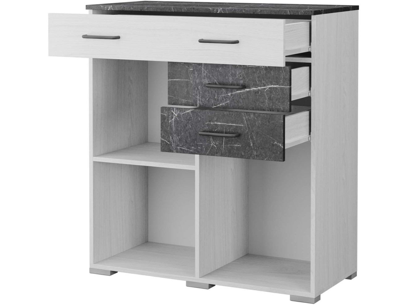 Модульная спальня Теана, набор 1, Крафт серый/МДФ светло-серый арт. 1312477