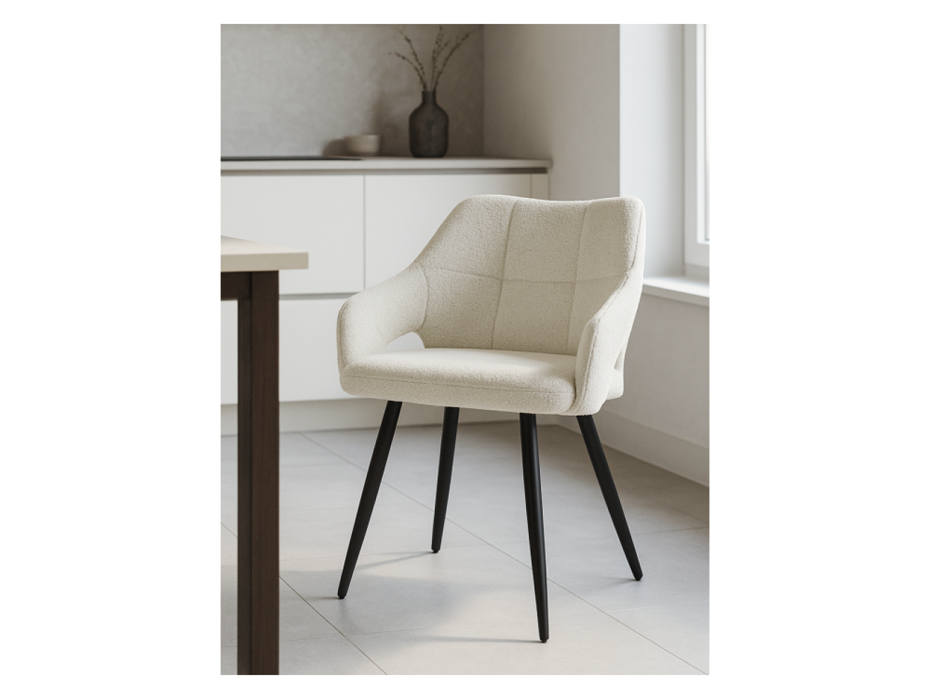 Hera beige / black Стул на металлокаркасе
