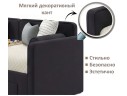 Мягкая кровать Эмили 900 c ящиками черная арт. 1576023