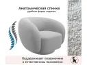 Дизайнерское мягкое кресло Plushe букле светло-серый арт. 1087191