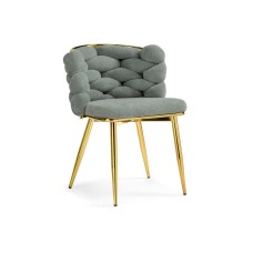 на металлокаркасе Rendi light gray / gold Стул на металлокаркасе