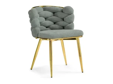 на металлокаркасе Rendi light gray / gold Стул на металлокаркасе