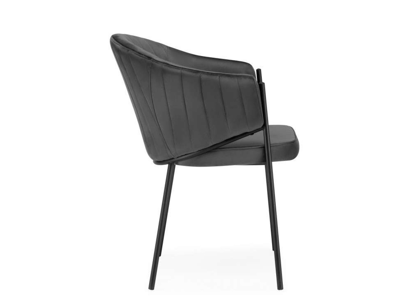 Kortni dark grey / black Стул на металлокаркасе арт. 1025005