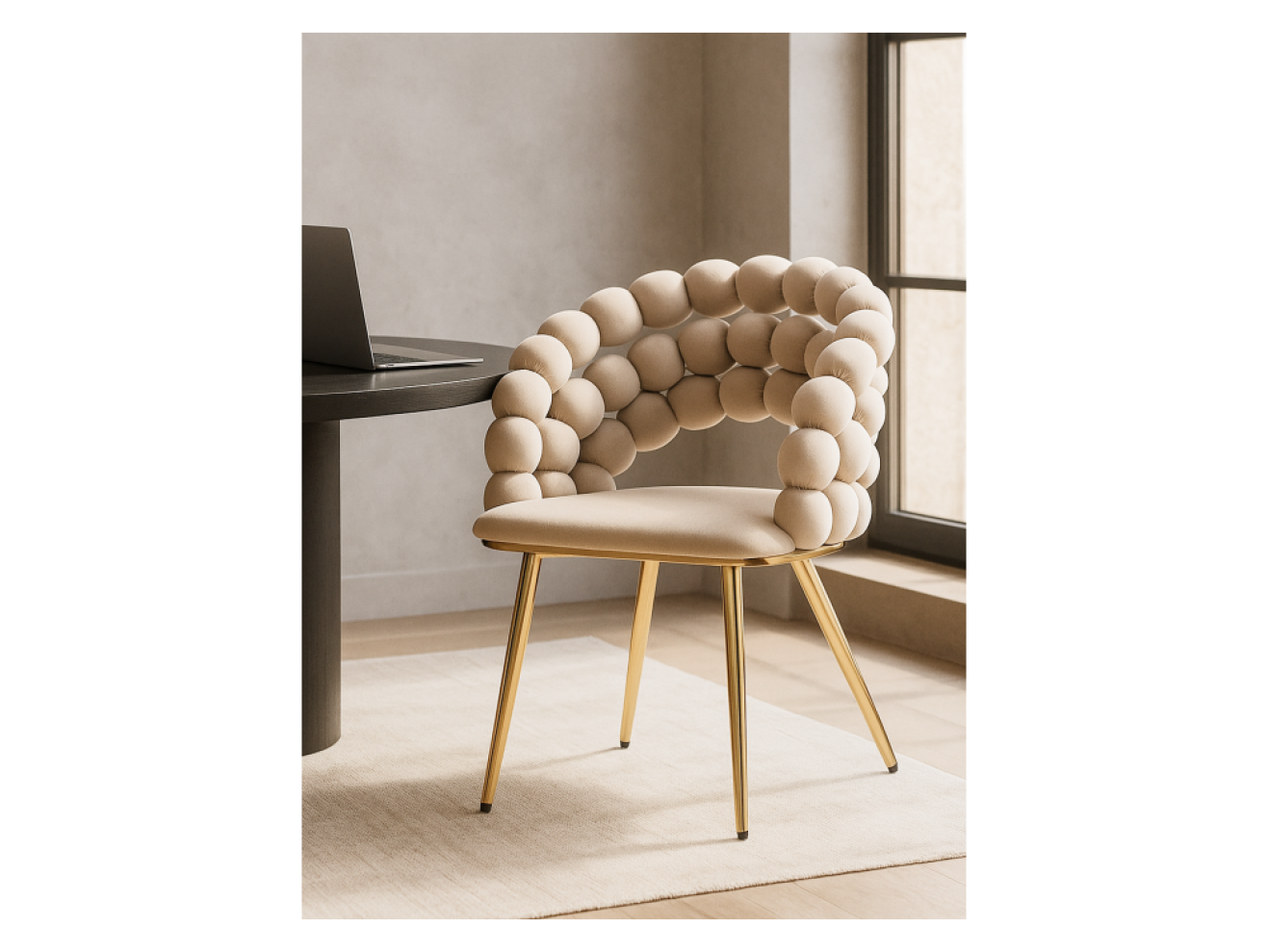 Ball beige / gold Стул на металлокаркасе