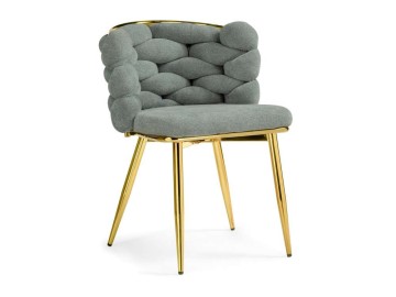 на металлокаркасе Rendi light gray / gold Стул на металлокаркасе