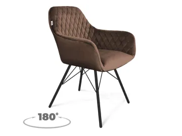 Стул Sheffilton SHT-ST38/S370-VP кофейный ликер/черный муар