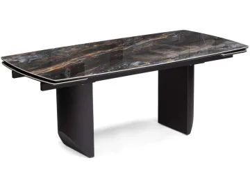 Маре 200(260)х100х77 neodom titanium lawa nero / черный Керамический стол
