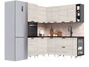 Кухня ЛДСП Рио NEW 1,8х2,0м (490)(исп.2) компоновка №6, Графит/Крафт белый арт. 1560129