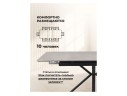 Старлайт 140 (200) х 80 carmen light grey / черный Керамический стол арт. 1338835
