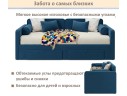 Мягкая кровать Эмили 900 c ящиками синяя арт. 1576015