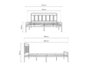 Рейк 140х200 черная Кровать