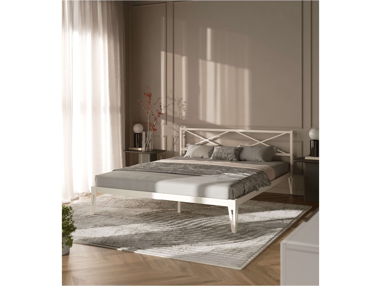 Кровать КМД 37 ТЕЯ 160 белый арт. 1217065