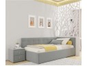 Односпальная кровать-тахта Bonna 900 серая с подъемным механизмом и матрасом PROMO B COCOS