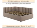 Мягкая кровать Milena 1200 мокко светло-коричневый с ортопедическим основанием