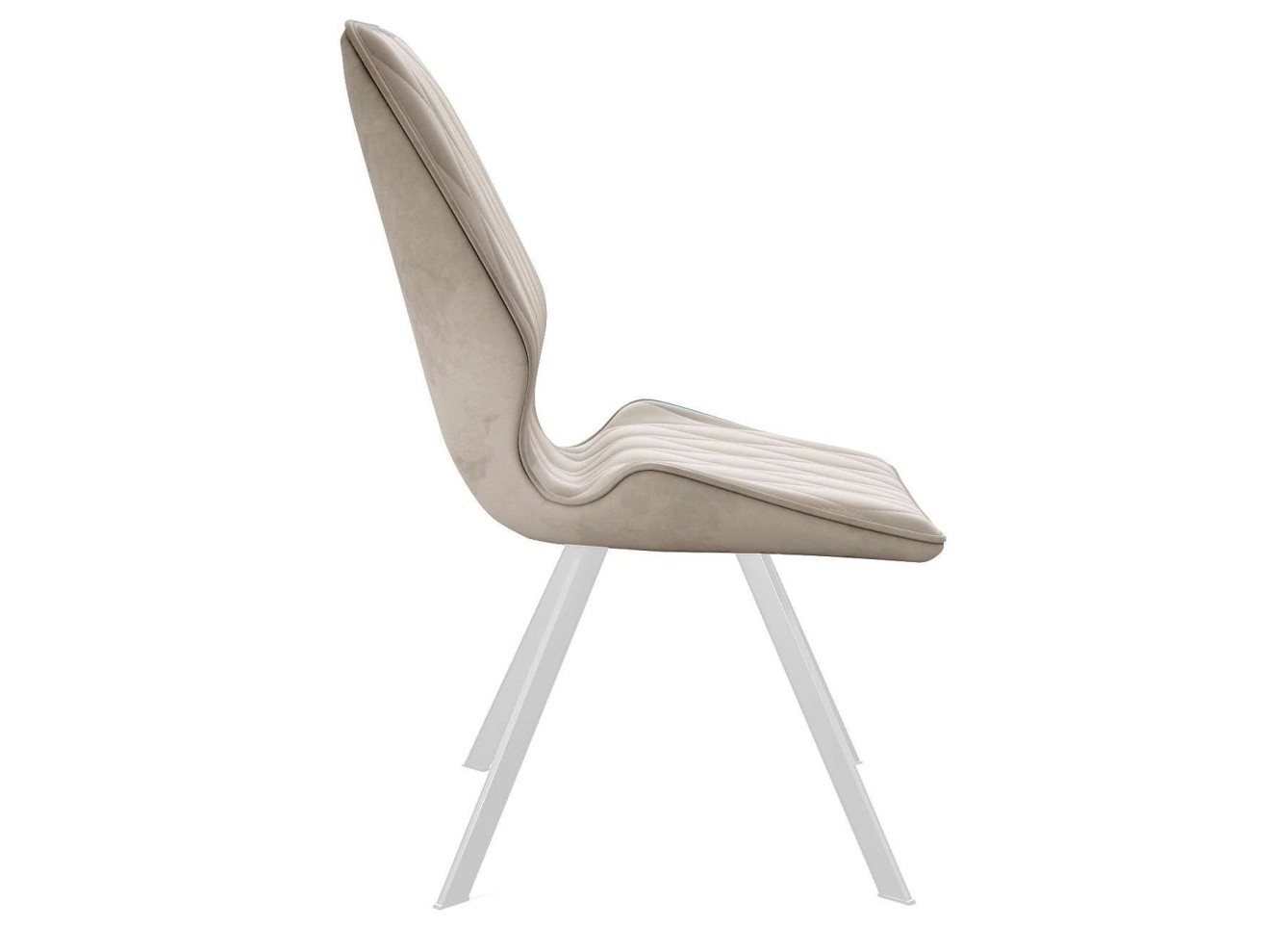 Стул DikLine 243 B03 BEIGE поворотный/ ножки белые