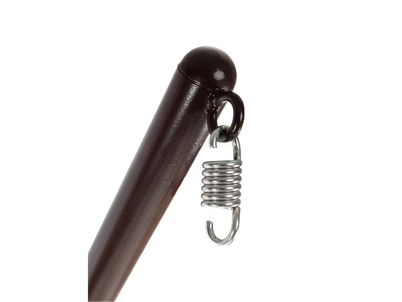 Подвесное кресло КРУГ ЛЮКС с ротангом коричневое, коричневая подушка
