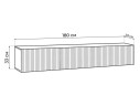 Гордиан 180 эйхория / графит ТВ-тумба арт. 1536371