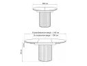 Лорен 100(140) capmen light gray / черный Керамический стол арт. 1539907
