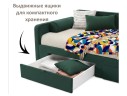 Мягкая кровать Эмили 900 c ящиками изумруд арт. 1576031