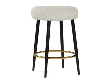 Plato white fabric Барный стул