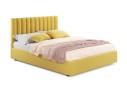 Мягкая кровать Olivia 1400 желтая с ортопедическим основанием