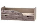 Детская кровать Бриз-3 80х190, волна (Ирис/Белый/Правый) арт. 935401