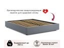 Мягкая кровать-софа без изголовья Base 1600 серая с подъемным механизмом