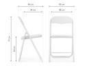Fold 1 складной white / chrome Стул на металлокаркасе