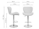 Porch white / chrome Барный стул