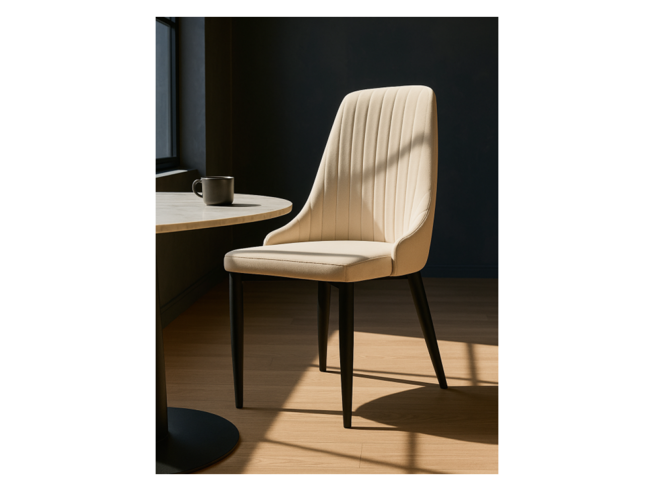 Kora beige / black Стул на металлокаркасе