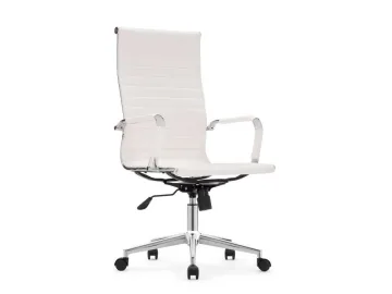 Reus pu white / chrome Компьютерное кресло