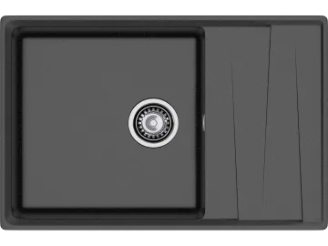 Мойка 760 Level 760L 1-чаш+кр 760*500 черный