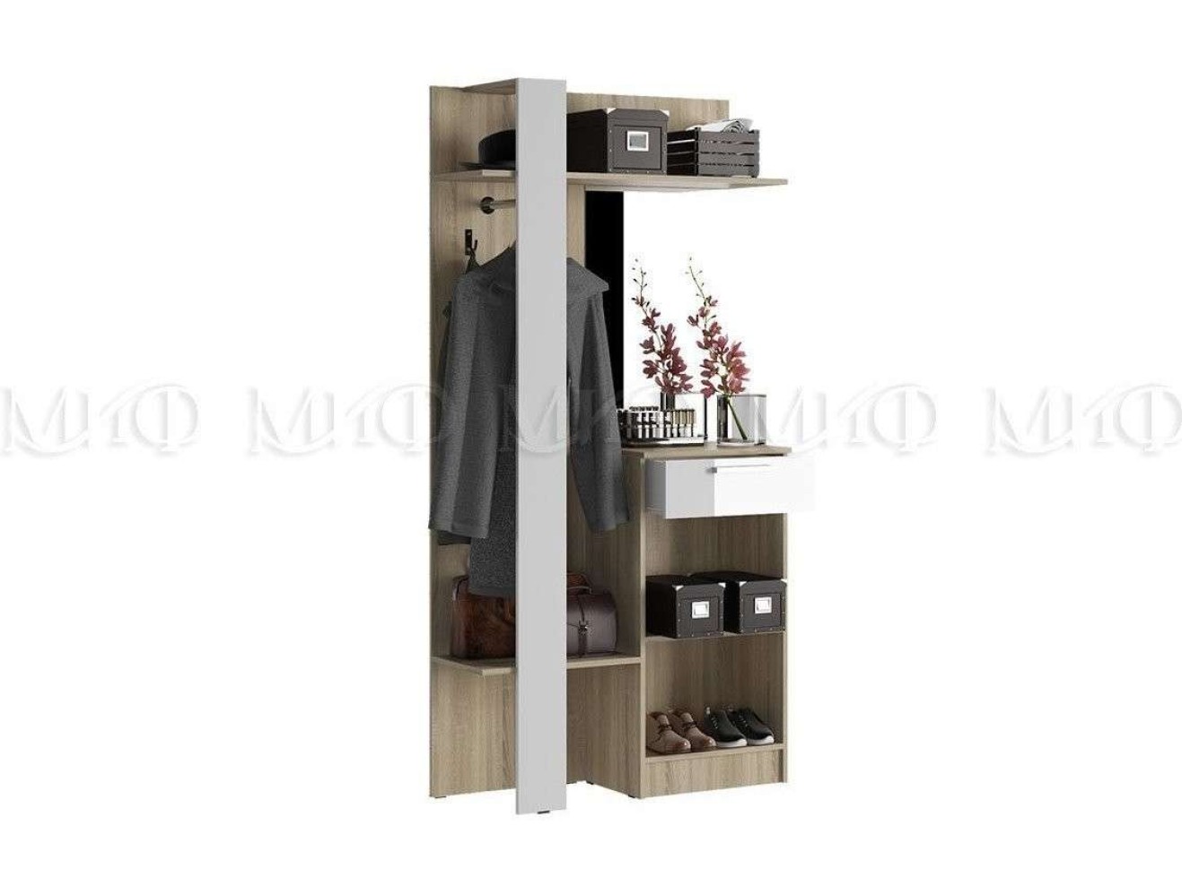 Мартина Вешалка комбинированная (Крафт / Графит) арт. 1059035