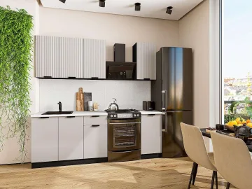 Кухонный гарнитур Евро Лайн-06, МДФ, 160 см, Агат