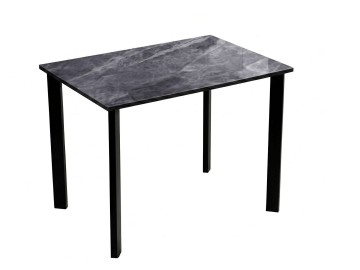 Стол DikLine DKT90 Керамика серый глянец (italian middle grey)/подстолье черное/опоры черные