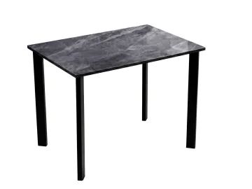 Стол DikLine DKT90 Керамика серый глянец (italian middle grey)/подстолье черное/опоры черные