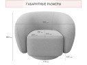 Дизайнерское мягкое кресло Plushe букле светло-серый