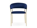 Kamelia 1 dark blue / gold Стул на металлокаркасе