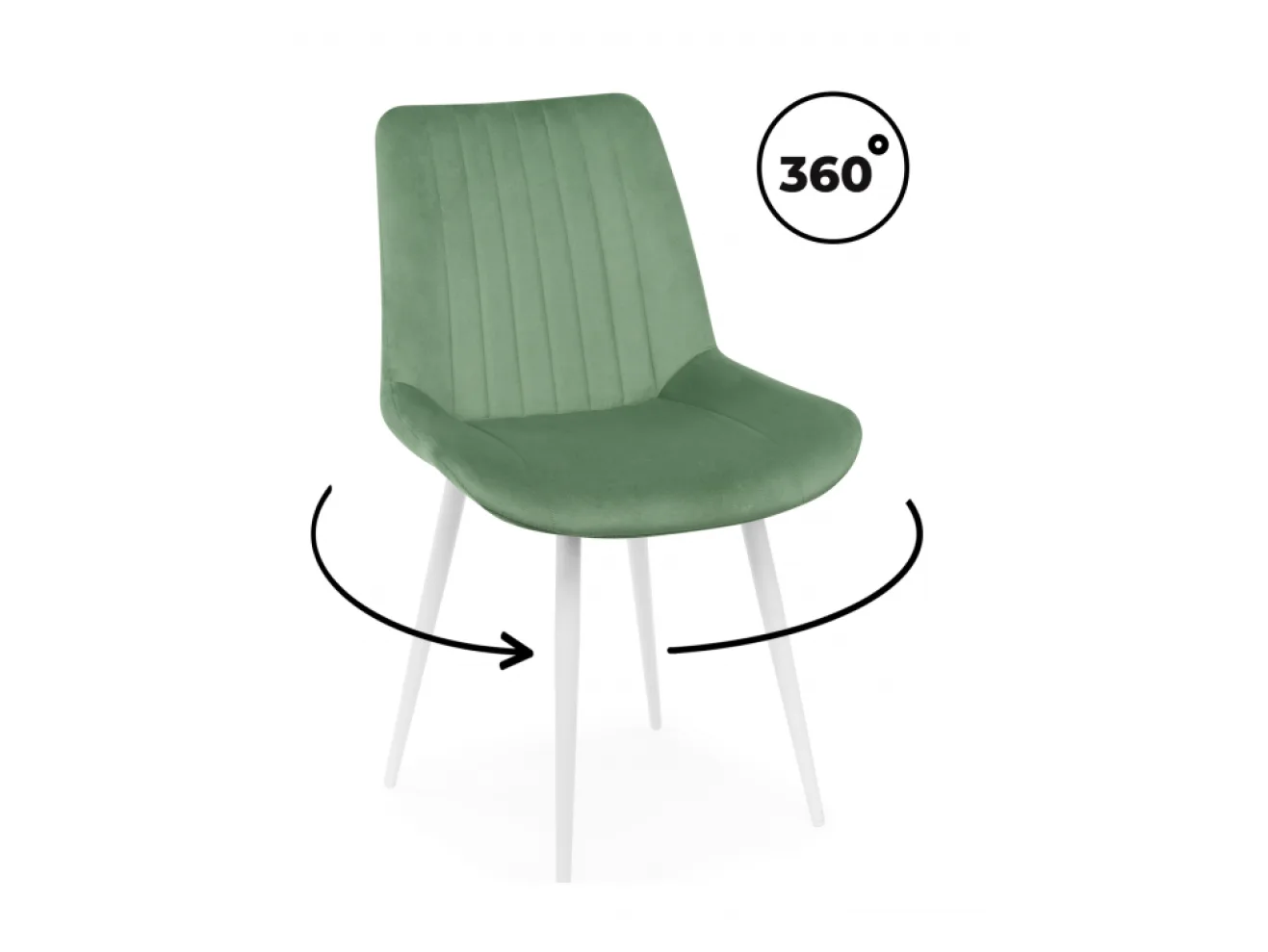 Седа 360 фисташковый (zd 651) / белый np Стул на металлокаркасе арт. 1533227