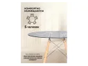 PT-151 80х80х76 clear glass / wood Стол стеклянный арт. 1540807