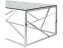 Журнальный стол Stool Group АРТ ДЕКО 120х60 Прозрачное стекло/Сталь арт. 1598875