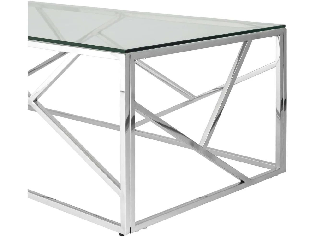 Журнальный стол Stool Group АРТ ДЕКО 120х60 Прозрачное стекло/Сталь арт. 1598875