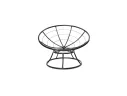 Кресло ПАПАСАН без ротанга чёрное, бежевая подушка арт. 1229311