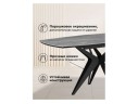 Риполь 160(205)х89 larka grey / черный Керамический стол