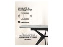 Риполь 160(205)х89 белый с прожилками gilt white / черный Керамический стол