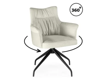 Kaser 360 крутящийся ivory / black Стул на металлокаркасе